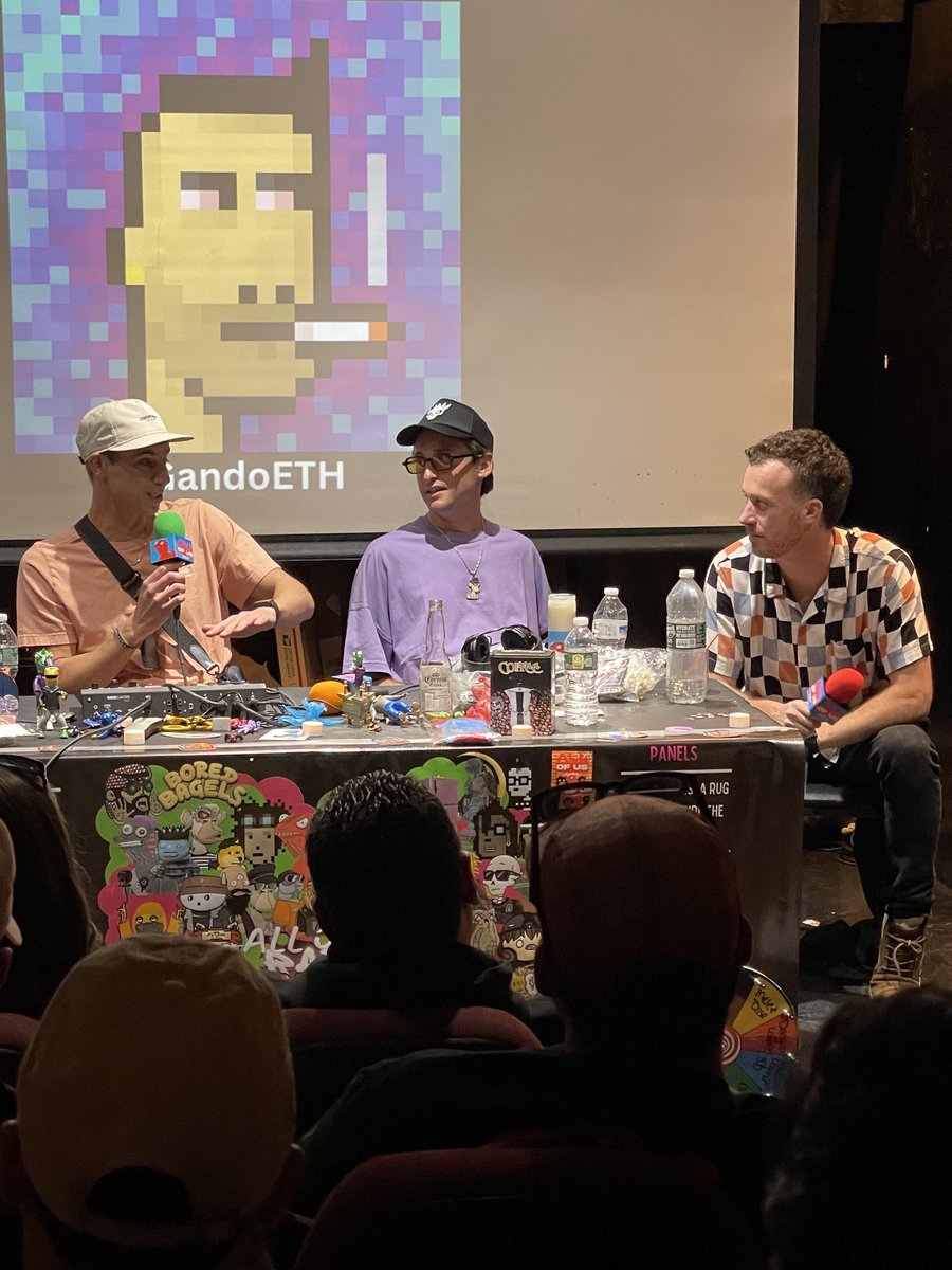 GandoEth's tweet photo. Seeing my work being displayed in #NOTNFTNYC is a huge inspiration.
Big thanks and shout out to the most humble and awesome friend in #web3 @lorelordnft and the team behind @AllOfUsRadio @EddieMoneys @brittyslitty 🫶🏽 https://t.co/hbpu2FNQ6m