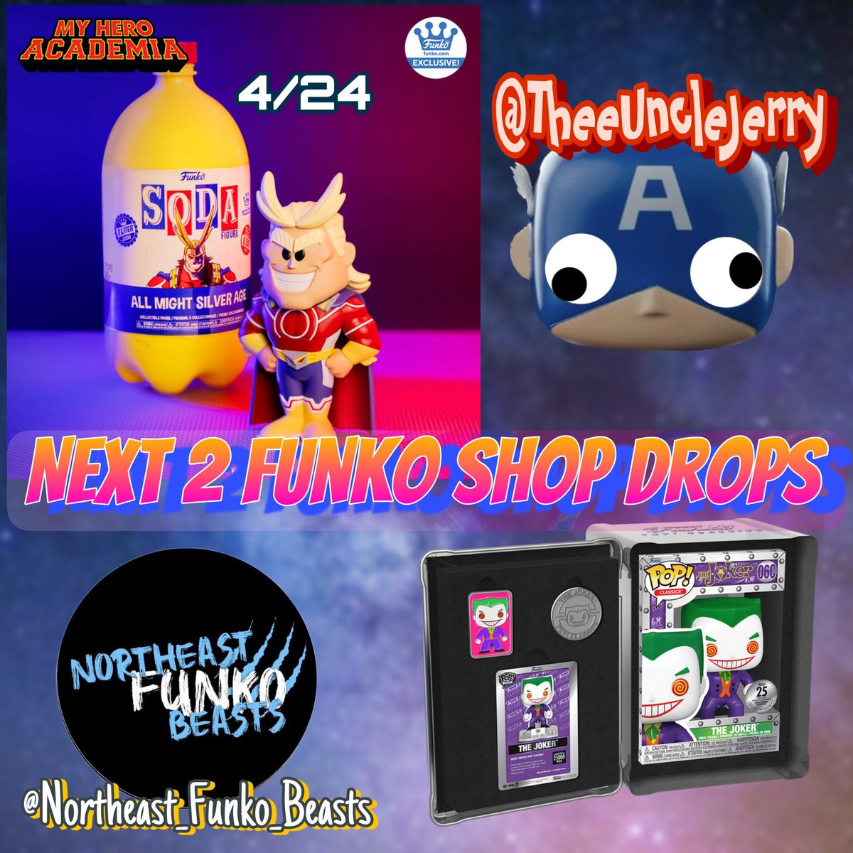 TheeUncleJerry's tweet image. Here are the next 2 Funko Shop drops for the week of 4/24-4/28!

Brought to you by @TheeUncleJerry &amp;amp; @BlueLantern93 

#TheeUncleJerry #North_East_Funko_Beast #OftenImitatedNeverDuplicated #SNOOZYALOOZE #STAYBEASY