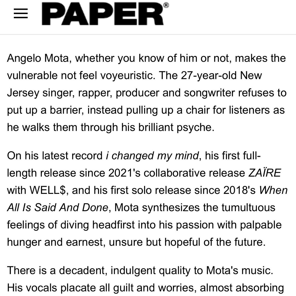 track breakdown on <a href="/papermagazine/">Paper Magazine</a> 
thank u <a href="/WifexOfxAgony/">jade</a> ❤️

album out right now! 💿

papermag.com/angelo-mota-ic…