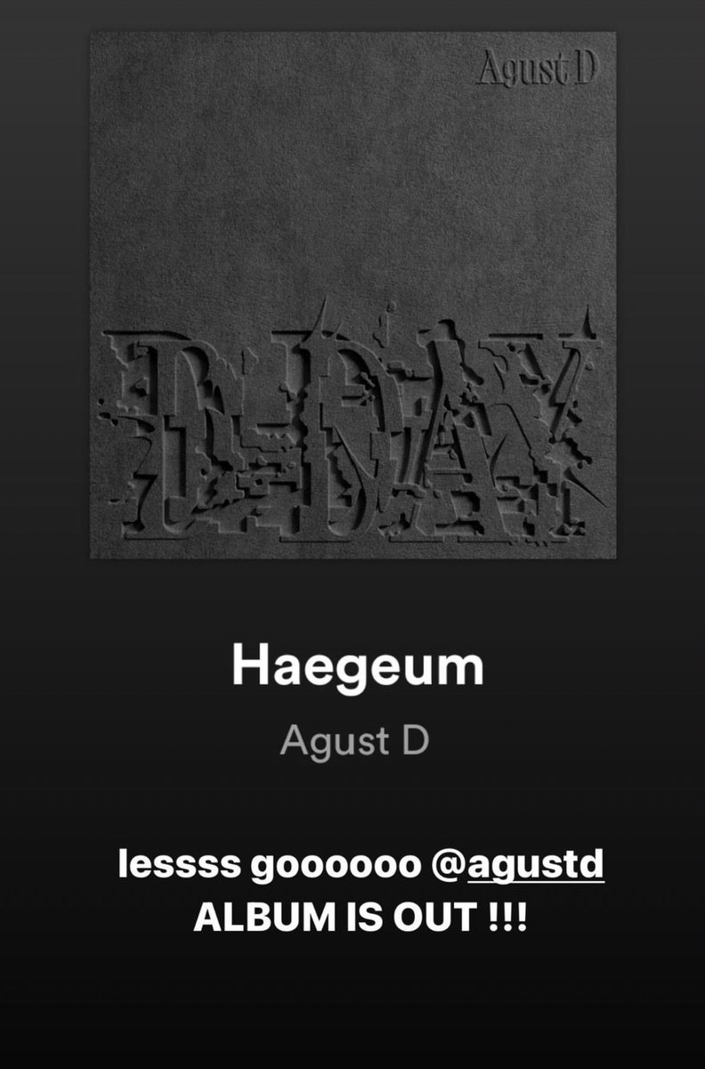 btschartsxdaily's tweet photo. Halsey via Instagram Story 

‘lessss goooooo @/agustd ALBUM IS OUT !!!’ https://t.co/aBLudjaWfN