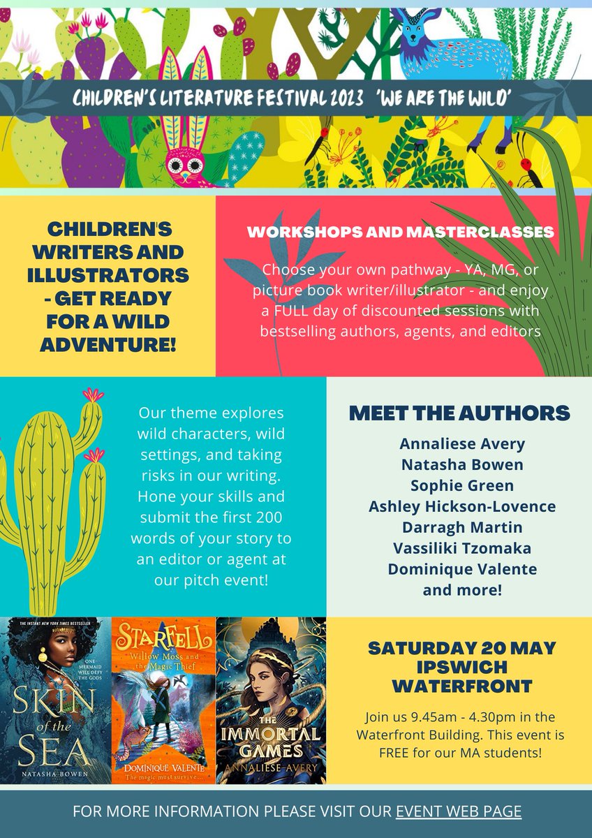 University of Suffolk English (@uosenglish) on Twitter photo Are you ready for a wild writing adventure? Register your interest in #SCLF2023 at emergingwriters@uos.ac.uk and be the FIRST to hear when ticket sales open! š ā”ļø uos.ac.uk/content/uos-ch⦠<a href="/UniofSuffolk/">University of Suffolk</a> @AnnalieseAvery @domrosevalente <a href="/InklingPress/">Helen Boyle (she/her)</a> <a href="/skinofthesea/">Natasha Bowen</a> <a href="/SCBWI_BI/">SCBWI British Isles</a> Are you ready for a wild writing adventure? Register your interest in #SCLF2023 at emergingwriters@uos.ac.uk and be the FIRST to hear when ticket sales open! š ā”ļø uos.ac.uk/content/uos-ch⦠<a href="/UniofSuffolk/">University of Suffolk</a> @AnnalieseAvery @domrosevalente <a href="/InklingPress/">Helen Boyle (she/her)</a> <a href="/skinofthesea/">Natasha Bowen</a> <a href="/SCBWI_BI/">SCBWI British Isles</a>