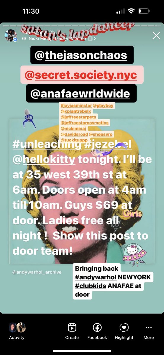 iamjayjasmin's tweet photo. #clubhost #clubkid @anafaewrldwide #nyc #MONROE #EidMubarak #andywarhol #newworld #jezebel https://t.co/TAQGhLcZd5