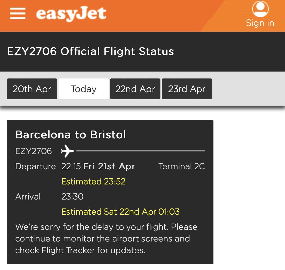 Swimleigh's tweet photo. Not a happy 🐇 an hour and half delay with @easyJet 😡😡How to ruin a cracking week in Barcelona https://t.co/7rWBawnmjb