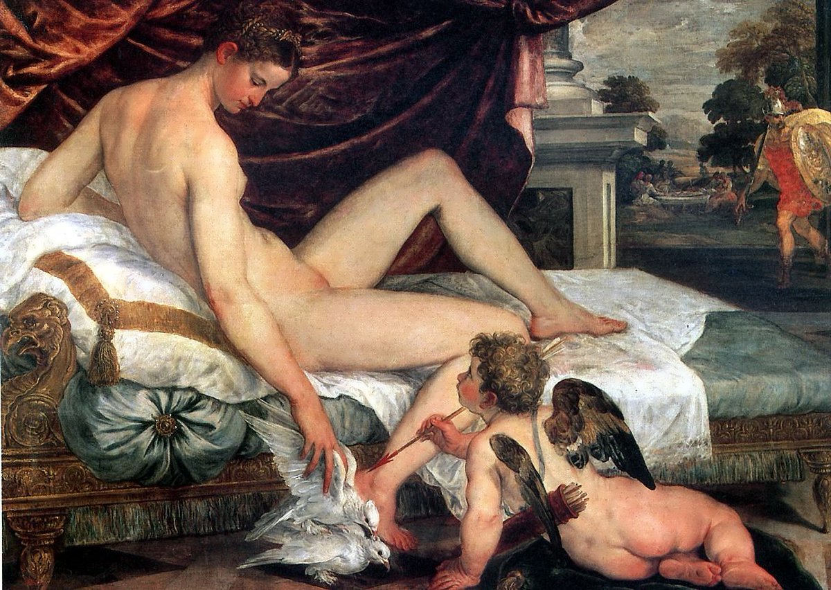 _rjardon's tweet photo. "Venus and Cupid" by L. #Sustris /Louvre/ #fineart https://t.co/FhrFsfQQTT