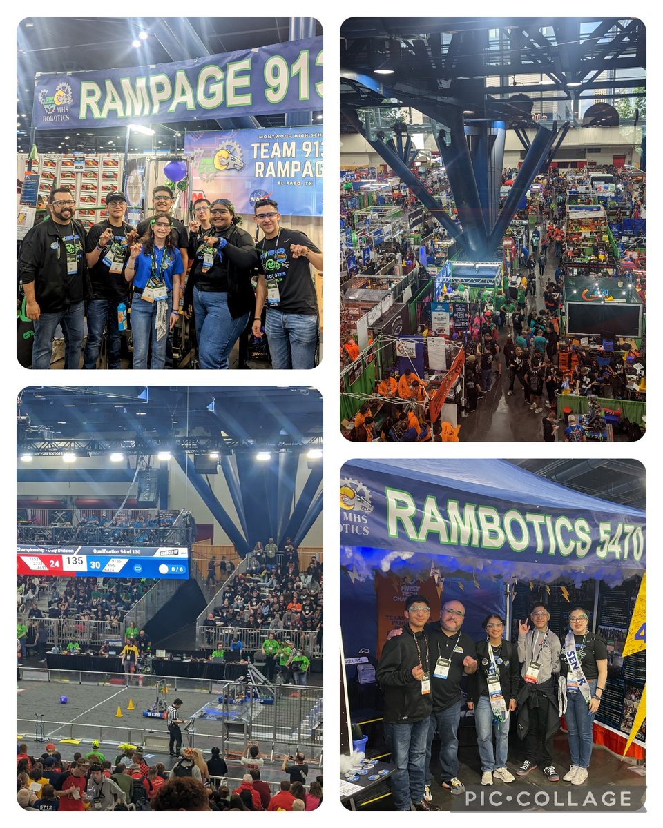 Montwood Robotics repping at the First Championship World Competition for both FRC &amp; FTC, Go Rams! #TeamSISD #Excellence #FIRSTChamp @MHSRobotics915 <a href="/GThomas_SEC/">George C. Thomas</a> <a href="/SocorroISD/">Socorro ISD</a>