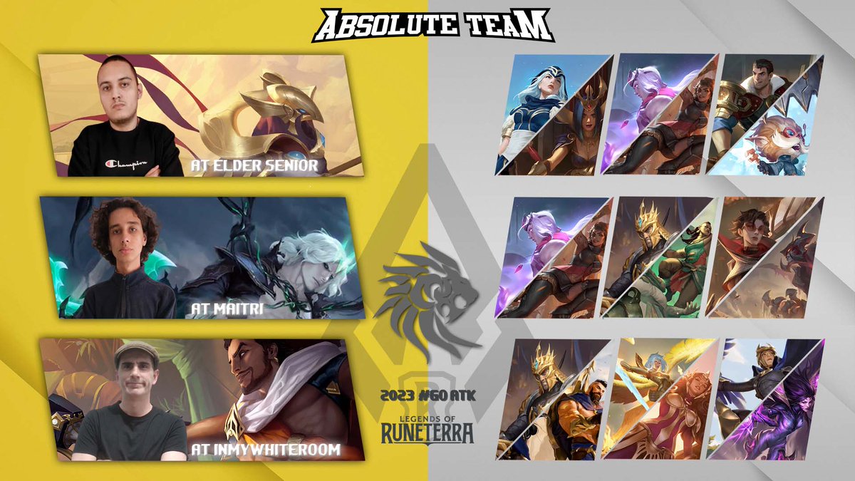 AbsoluteTeamCOL's tweet photo. ¡Comunidad de Legends of Runaterra! ¡Nuestros leones de Absolute Team están listos para enfrentar a todos los rivales! ¡Unámonos y apoyemos a nuestro equipo en cada partida! @AegisEsportsLoR   #AbsoluteTeam  #LegendsOfRunaterra https://t.co/1FN81d22R9