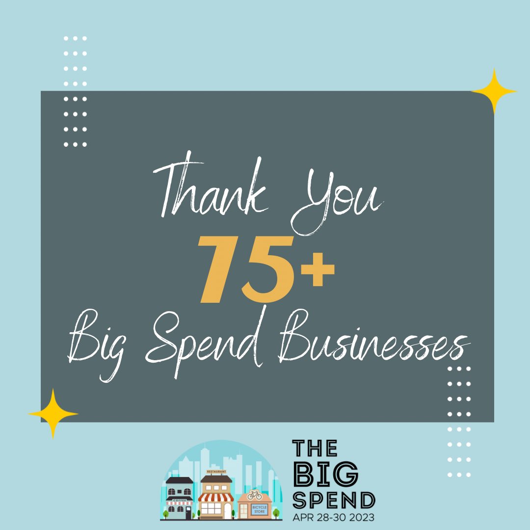 Feeling grateful for all 75 businesses who have joined The Big Spend movement! Thank you to my amazing followers for your unwavering support and commitment to supporting small businesses. Let's keep the momentum going and make a real impact together! 🙌🏼💙 #TheBigSpend #ShopSmall