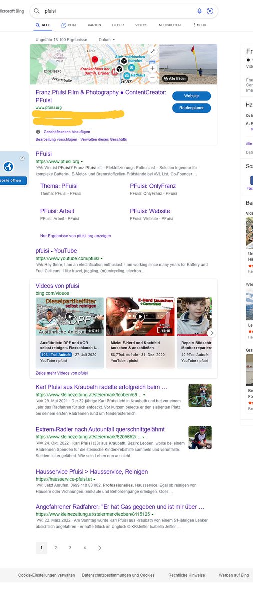 I am more and more upset with <a href="/YouTube/">YouTube</a> and <a href="/Google/">Google</a> . 

E.g.: Search comparison #Google and #Bing 

In Google, not one of my videos are shown in the search results, a few in the Video results. <a href="/Microsoft/">Microsoft</a>  Bing is much better in that case (at least for me)

<a href="/elonmusk/">Elon Musk</a> Alternatives?