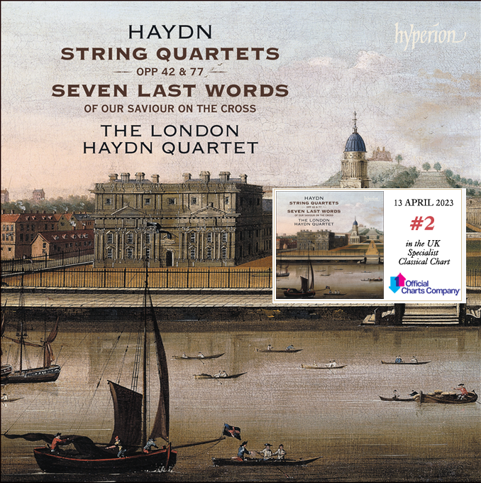 MozartCircleCN's tweet photo. New 7 April 2023
Great #TheLondonHaydnQuartet
@LondonHaydn4tet @cmbdis @hyperionrecords
present:
2 CDs #Haydn String Quartets Opp 42, 77 & Seven Last Words! #ff
It's an amazing No 2 in
#UKClassicalChart!
https://t.co/zw6CPgyacz https://t.co/FEAMpVrTx8