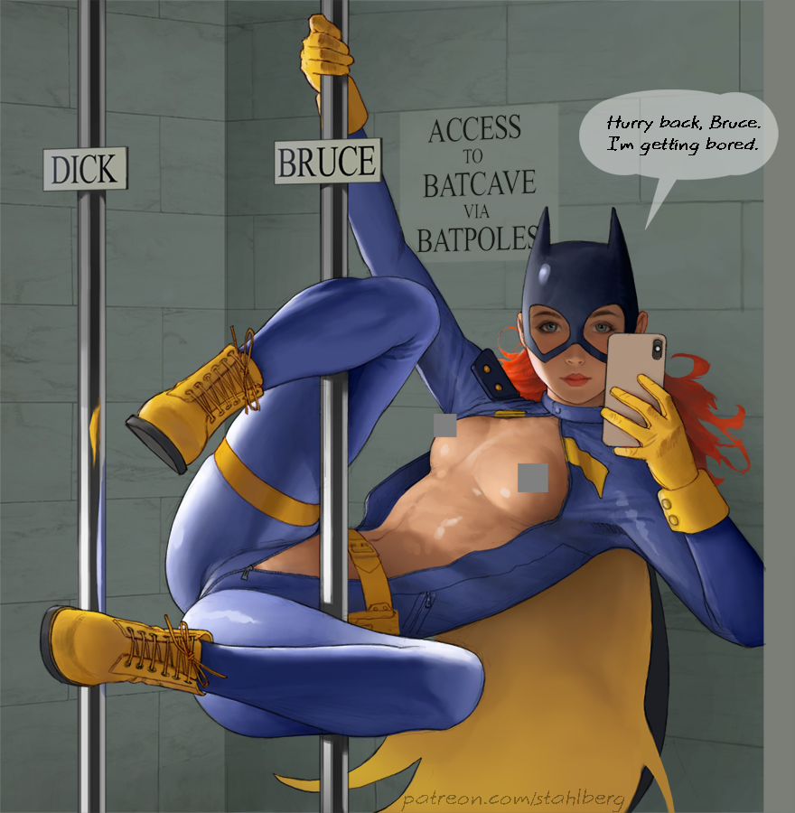 StevenStahlberg's tweet photo. This is done, no AI used.  This will be a process video. If you can read the text on her cape you can see more of my work.   #batgirl #art https://t.co/RPCQyDRJgg