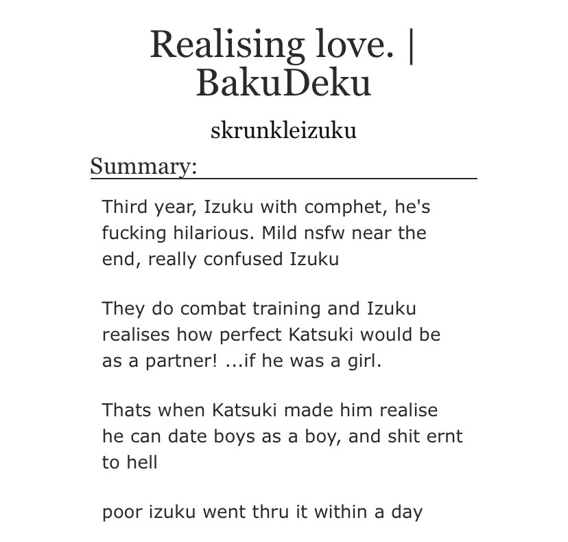 lesbomantis's tweet photo. Promoting my fic on here because why not :3 

#bakudeku #mha #bkdk #onechapter https://t.co/ihz8FwZHqJ