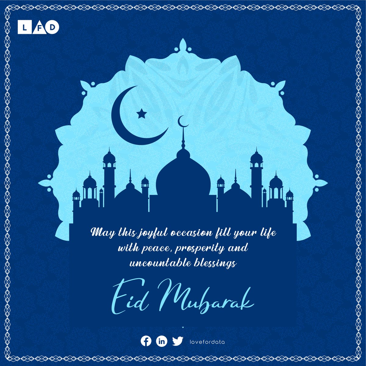 Love4Data's tweet photo. On this Eid-ul-Fitr, we wish you all joy, serenity, peace and prosperity. May this happy occasion bring innumerable blessings for everyone. 
Eid Mubarak! 
#LoveForData #eidulfitr2023 https://t.co/u3fZbDTISd