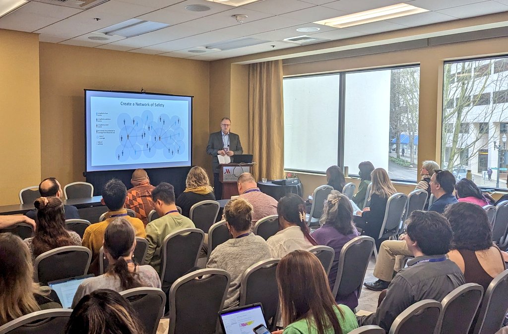Fullhouse for <a href="/GullestrupJ/">Jorgen Gullestrup</a> presenting on the genesis of <a href="/MATESConstruct/">MATESinConstruction</a> in Aus - leading Suicide Prevention on construction sites with <a href="/LivingWorksAus/">LivingWorks Australia</a> #ASIST #safeTALK 

Representing Australia #AAS2023 Portland

<a href="/Emma4Dobell/">Emma McBride MP</a> <a href="/Mark_Butler_MP/">Mark Butler MP</a> 
<a href="/Qld_MHC/">QMHC</a>
<a href="/gracextwo/">Grace Grace MP</a> 
<a href="/SuicidePrevAU/">Suicide Prevention Australia</a>