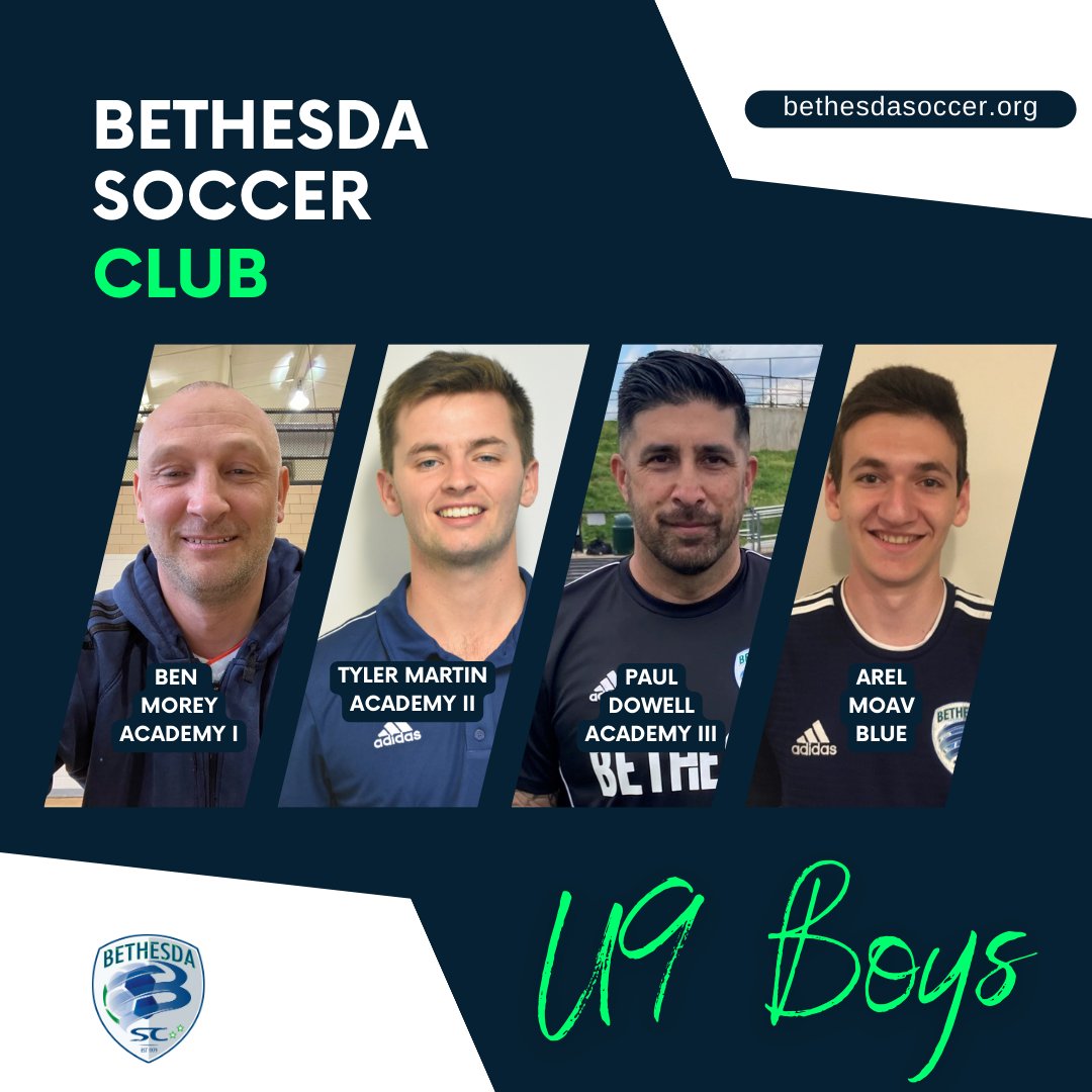 bethesdascnews's tweet photo. We are thrilled to release our boy's coaching slate for next year. A coaching lineup that rivals anyone in the country. This group of youth coaches, led by Trevor Martin, will coach, educate, and motivate some of the best talents in the DC Metro area. https://t.co/ux5qnLOYX4