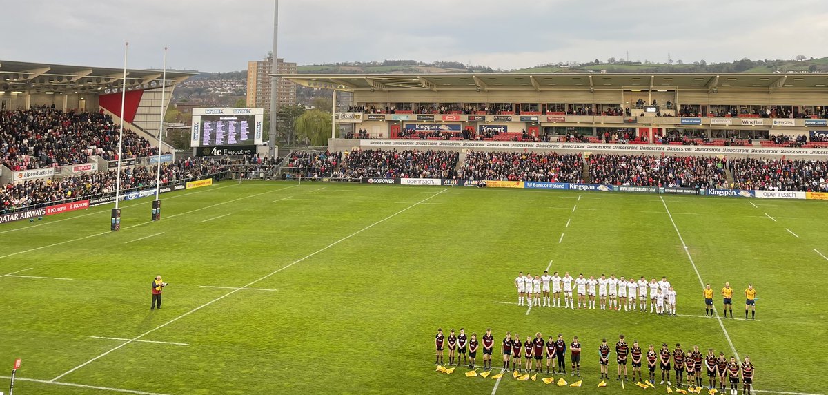 UlsterRugby's tweet photo. A moment's silence to remember all those we have lost this season 🤍
#StandUpTogether https://t.co/BMRy9hrB6A