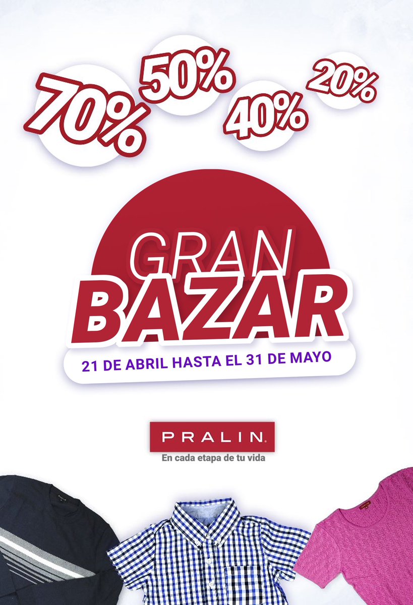 PRALINgt's tweet photo. ¡Llegó el GRAN BAZAR! Ofertas increíbles en todas nuestras tiendas y https://t.co/kYDC0kJ3z3 😱 ¡Visítanos! 🤩

  #granbazar #bazar #ropaguatemala #modaguatemala #fashionguatemala #encadaetapadetuvida #pralin #descuentos #ofertas https://t.co/KRjkqyQ6WG