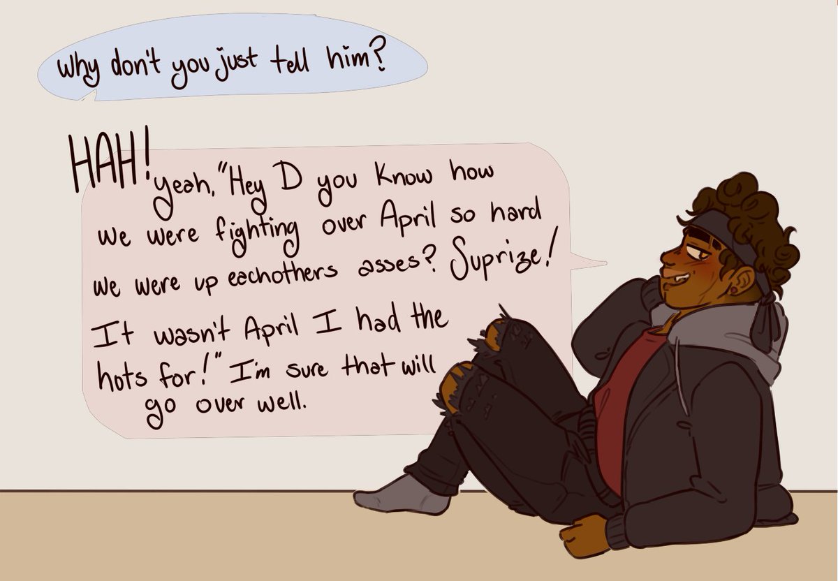 CuriouserAndCu9's tweet photo. A Little Talk (4/6) #tmnt2012 #caseyjones #Leonardo2012 #jonatello #caseytello
lots of talking in this one but were down to two more updates! then ill be working on re designs and maybe another caseytello comic >:3c https://t.co/kqdNQI12D2