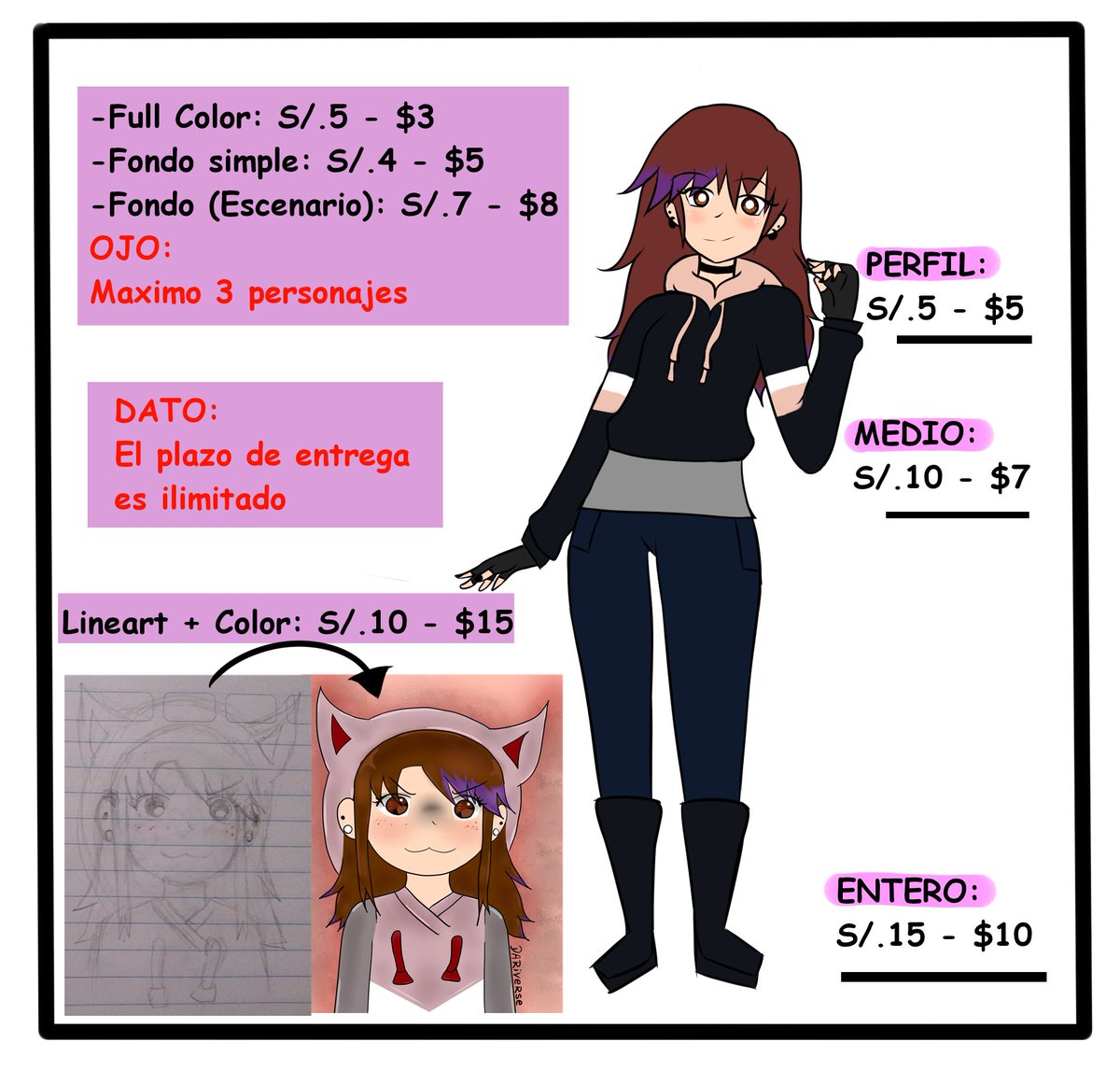 Dariverse's tweet photo. Se abren mis primeras Comisiones! :D
Para la gente que sea de Perú o de otro país.
Sean libres de enviarme mensajes :3 🌸 https://t.co/67q94h2gWE