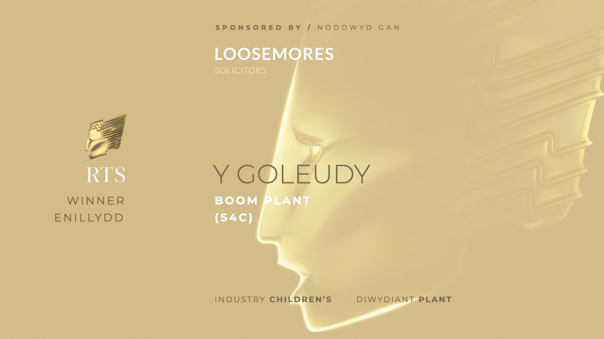 🏆 Industry • Children's
🤝 Sponsored by @Loosemores_law 

And the winner is:  
Y Goleudy

Llongyfarchiadau gwresog! 

#RTSCymruAwards 🏴󠁧󠁢󠁷󠁬󠁳󠁿