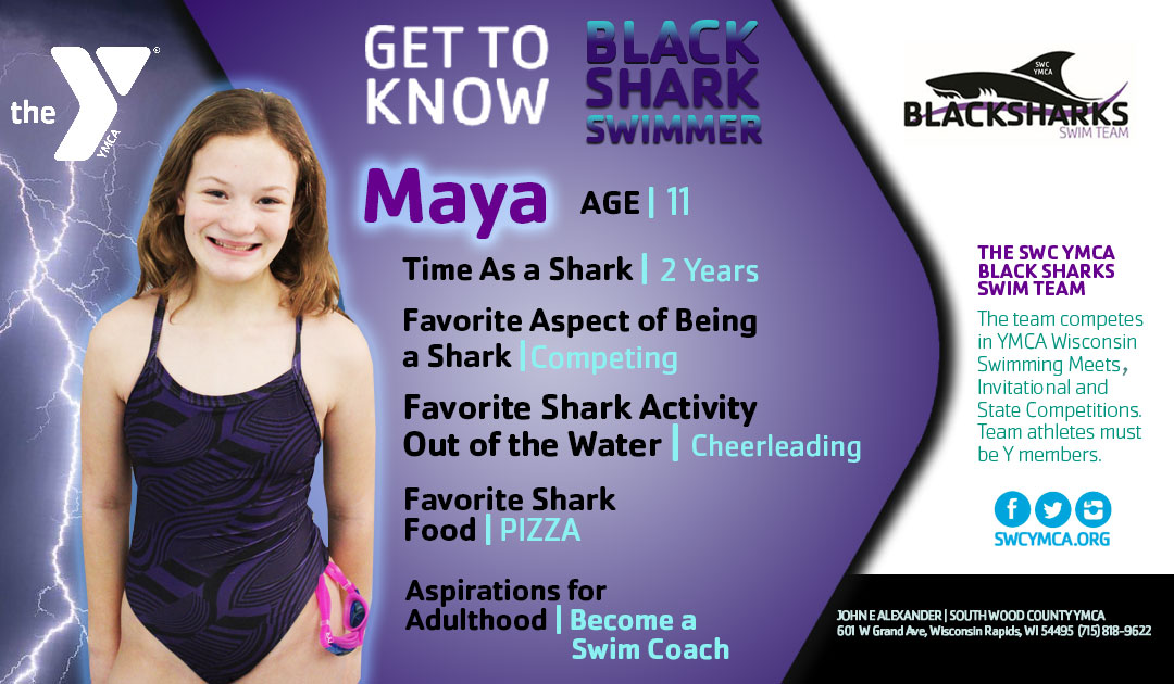 SWC YMCA Black Shark Swimmer of the Week, Maya!
#SWCYMCA #SWCYMCABlackSharks
#WisconsinRapids #BlacksharkMaya
Join our Swim Team at swcymca.org/swimming/swim-…