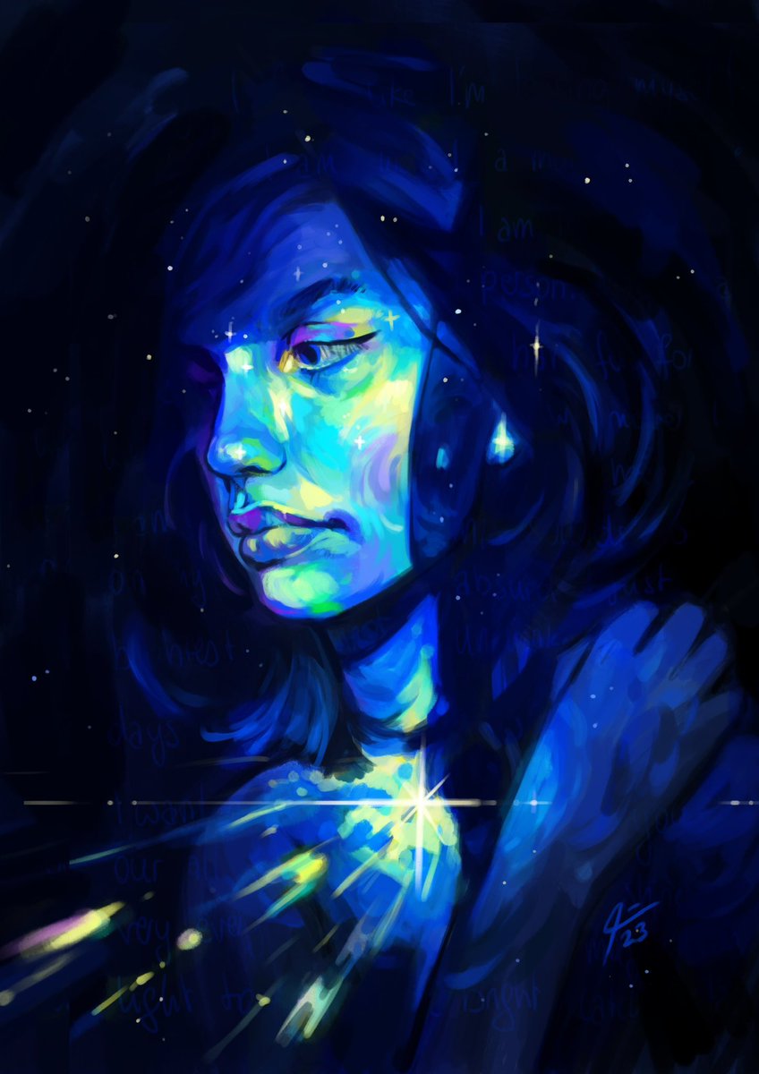 Vibing on dark and vivid colors.