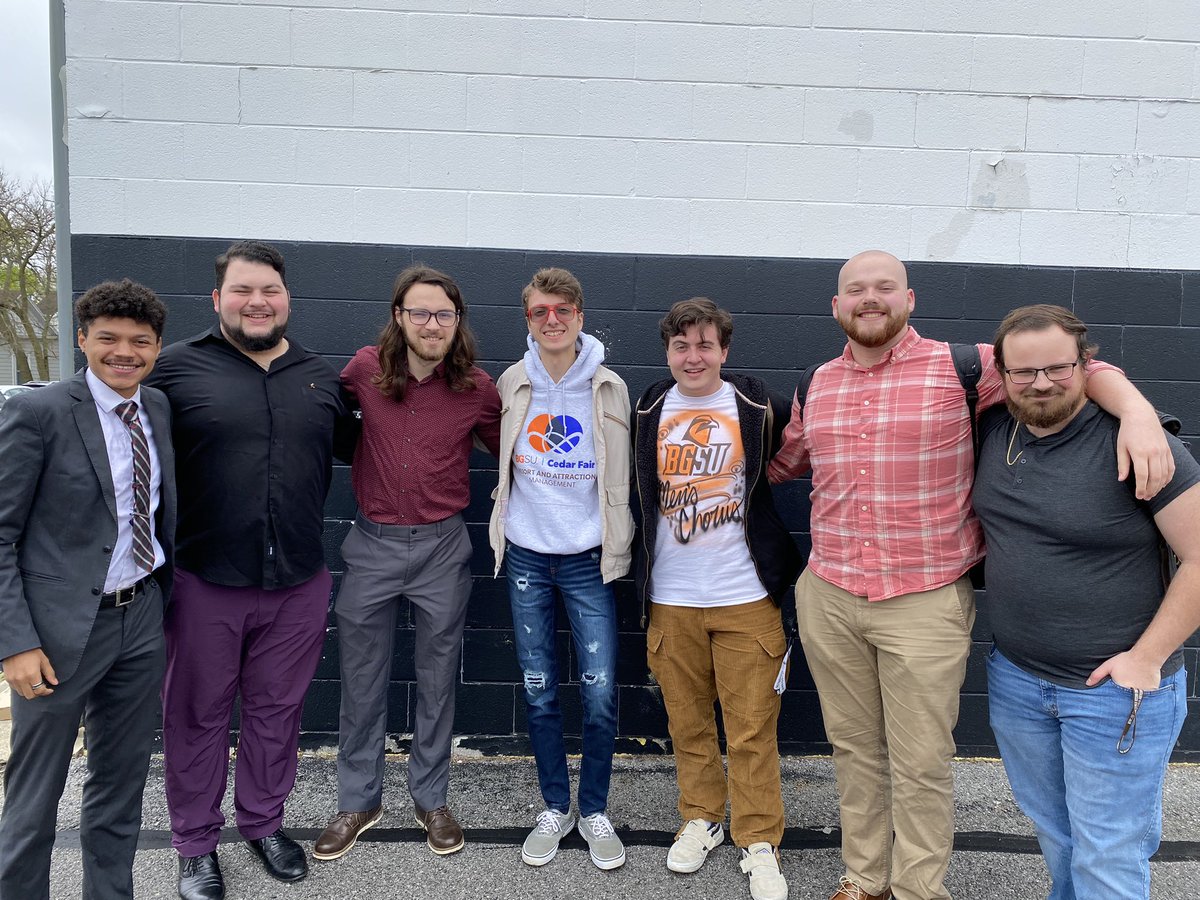 BGSUMensChorus's tweet photo. Our brand new officer board has been chosen!

President — Braden Perry
Vice President — Wesley Yoder
Treasurer — Jaylen Donald
Secretary — Jayden Donald
PR Coordinator — Cameron Baker
Fundraiser Coordinator — Andrew Dahlke
Tech Coordinator — Jonathon McNevin

Congrats! 💕 https://t.co/w9GrC7elG2