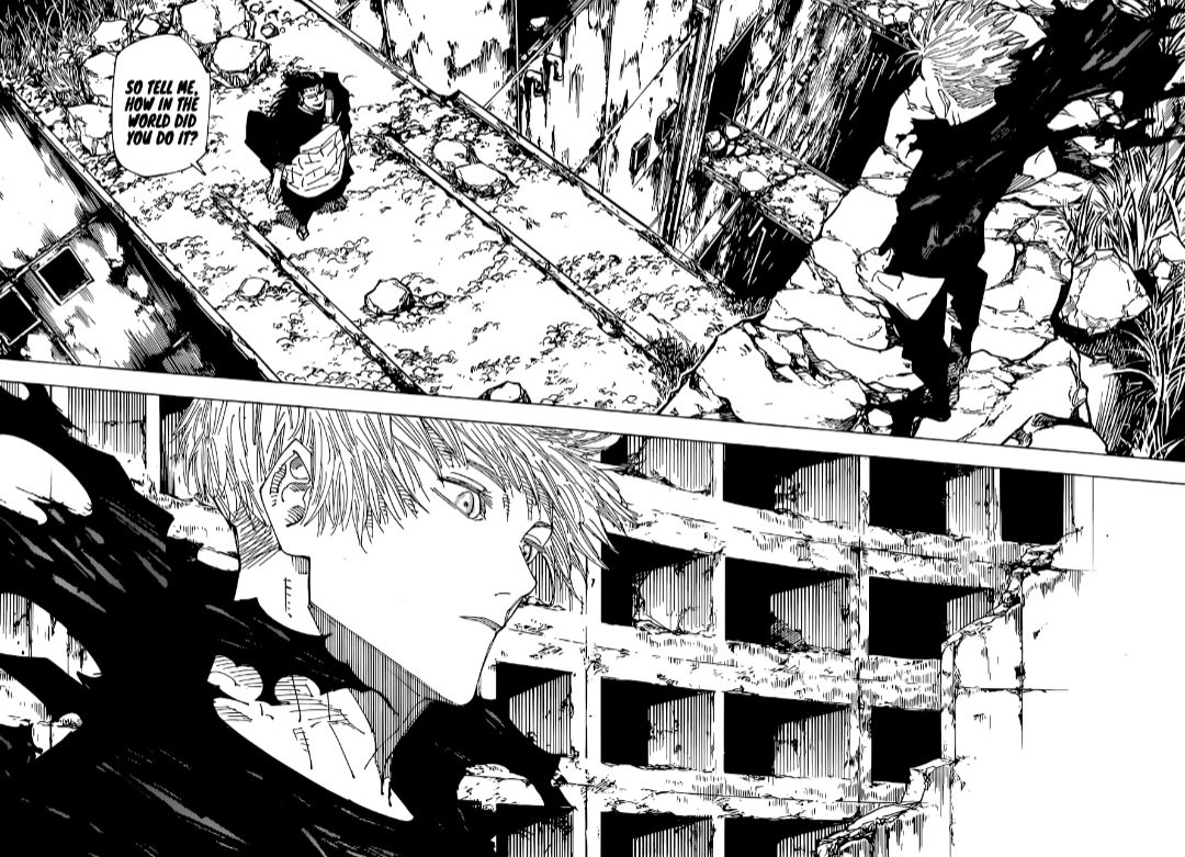 Manganimics's tweet photo. The G.O.A.T. has returned 🙌 #jujutsukaisen221 #SatoruGojo https://t.co/hKNH8DpVkr