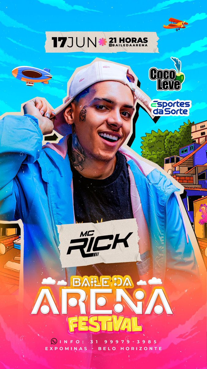 MC RICK é a nossa quinta atração confirmada no melhor baile da cidade ! 
.
Rei do funk em Bh, ele promete fazer história no palco do Expominas cantando seus maiores sucessos que todo mundo já conhece!!
. 
Aguardamos todos pra mais uma noite histórica ! #OMelhorBaileDaCidade !🔥