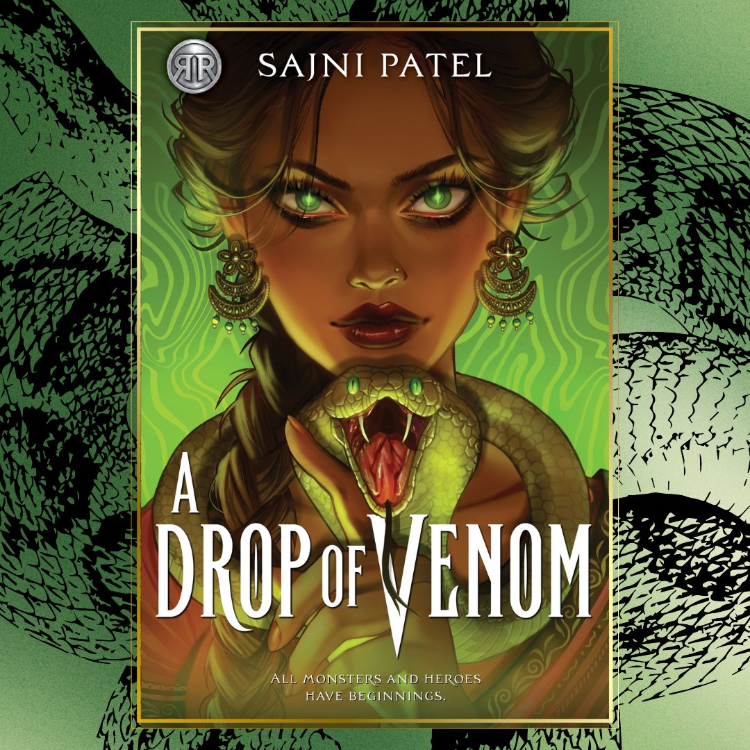 I'm so excited to share this stunning cover for my YA debut fantasy,  A DROP OF VENOM! Artwork by the brilliant <a href="/khudeejuh/">Khadi</a>

Coming from <a href="/DisneyBooks/">Disney Books</a> /Rick Riordan Presents 1/16/23!

Preorder now!