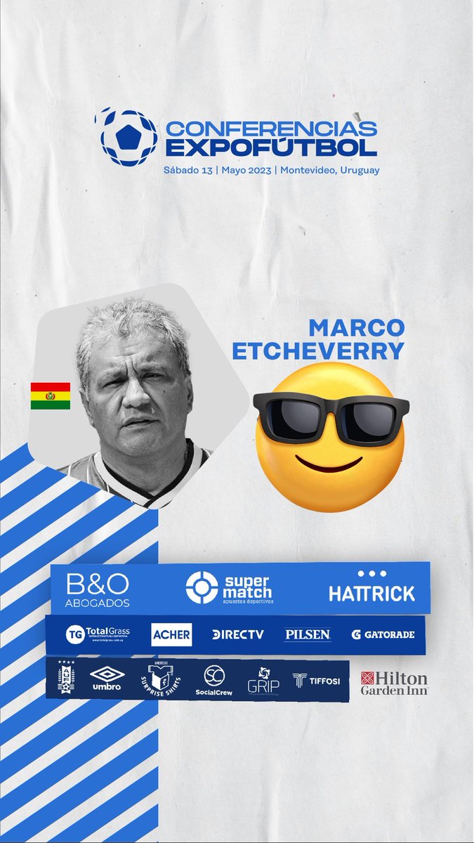 𝗗𝗶𝗮𝗯𝗹𝗼 𝗘𝘁𝗰𝗵𝗲𝘃𝗲𝗿𝗿𝘆 👹🇧🇴 El crack boliviano presente el sábado 13 de mayo en el escenario principal.

🎟 Tickets con acceso full en expofutbol.com.uy