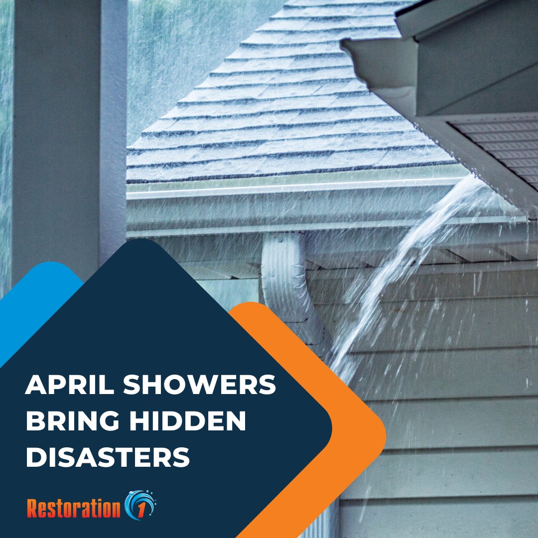 Don't let April showers bring hidden disasters to your home or business. Call Restoration 1® for all your storm damage restoration needs! From water extraction to mold remediation, we're here to help you recover from any storm. Go to: restoration1.com