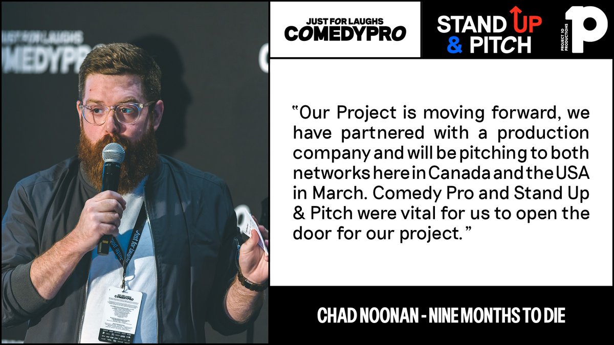 JFLComedyPro's tweet photo. Stand Up &amp; Pitch helps creators like Chad get their TV comedy ideas MADE and the 2023 season is here! Don’t miss your chance to pitch your project live on stage to a panel of seasoned comedy executives and receive invaluable professional feedback: https://t.co/s5Oo0aFuXH https://t.co/aOj8ddUa0c