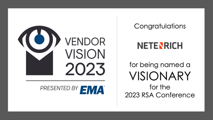 Netenrich's tweet photo. #ICYMI Netenrich has been selected from hundreds of candidates to be named as one of @ema_research's top 10 “must see” vendors at #RSAC in its Vendor Vision 2023 report https://t.co/DONxZuGsdC Stop by RSA booth #4241 anytime or book a meeting w/ us https://t.co/iZEWG58Ouc https://t.co/42eI8jz0pd