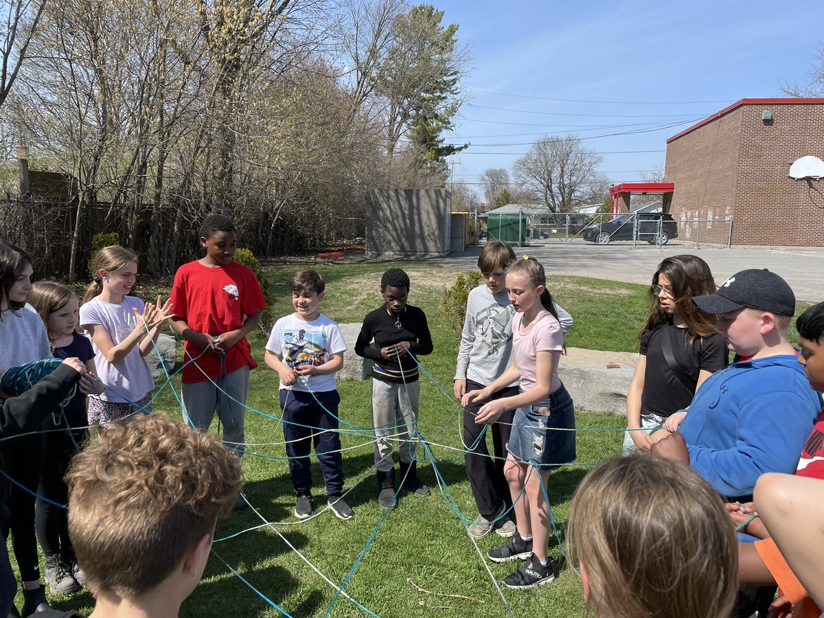 Celebrating Earth Week with the Web of Connection activity. Everything on this planet is connected.
