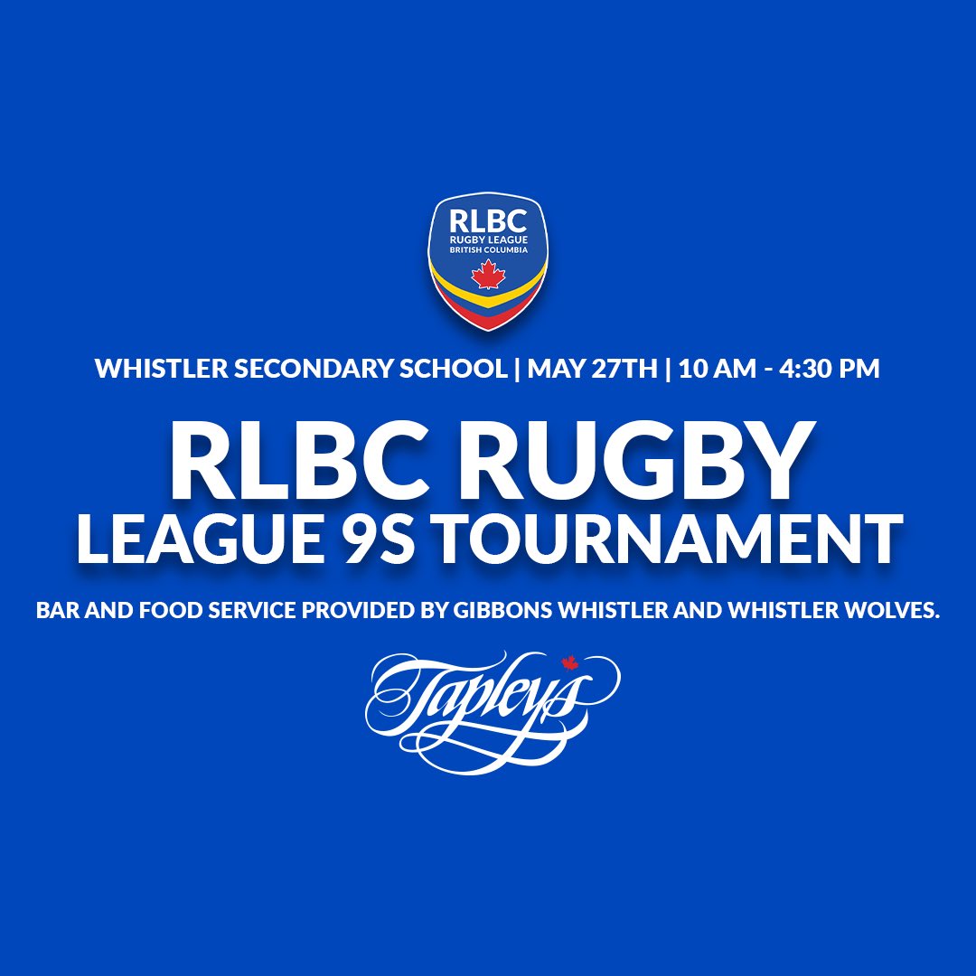 RLBC is excited to announce that the 9's will be taking place in Whistler May 27th, 2023. We are still looking for a title sponsor for the tournament, if interested please email board@rugbyleaguebc.ca