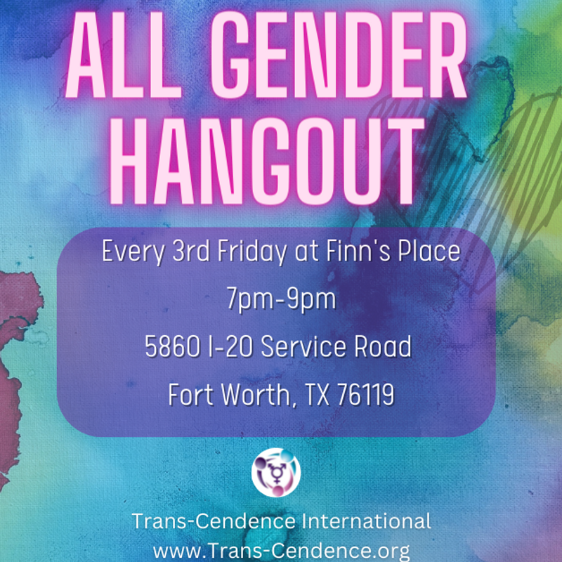 Trans_CendIntl's tweet photo. Fort Worth All Gender Hangout is tonight! Join us at 7pm at Finn's Place
5860 I-20 Service Road
Fort Worth, TX 76119
https://t.co/8Hhbx1BQsZ
#transgender #trans #fortworth https://t.co/qly8rAXMyw