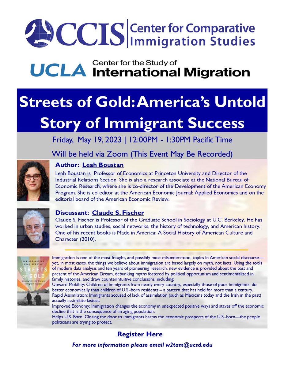 Reminder for our upcoming CCIS/CSIM Event on 5/19/23. Time listed is Pacific Time. Registration link: ucsd.zoom.us/meeting/regist… The registration link is also available on the CCIS website (ccis.ucsd.edu) here, ccis.ucsd.edu/events/Events/…