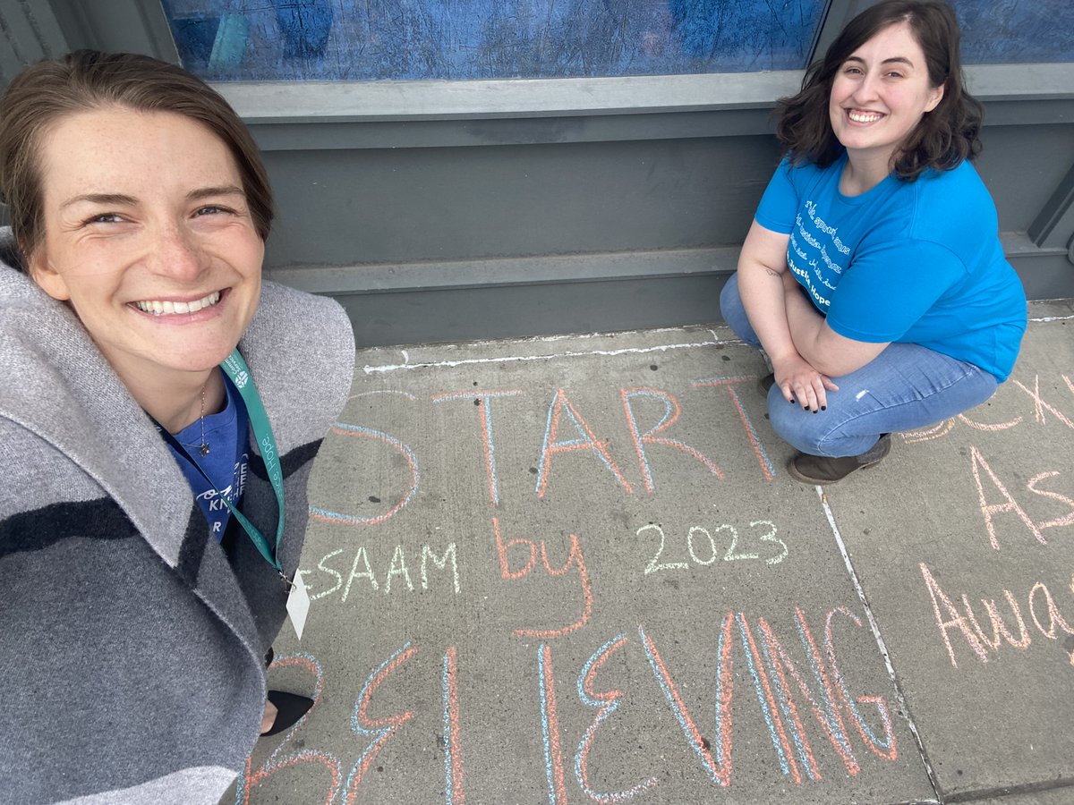 Our staff have been wearing 💙blue and 💚teal all month to show their support for Child Abuse Prevention Month as well as Sexual Assault Awareness Month, both in April. The Advocacy team also held a chalk walk last week to help spread the word. #HealthJusticeHope #SAAM #CAPM