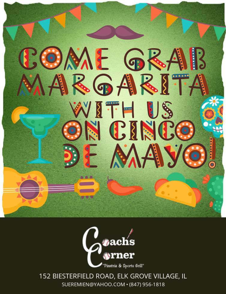 CoachsCorner97's tweet photo. Grab your best fiesta hat and join us for Cinco de Mayo! https://t.co/5IbDptGb6T