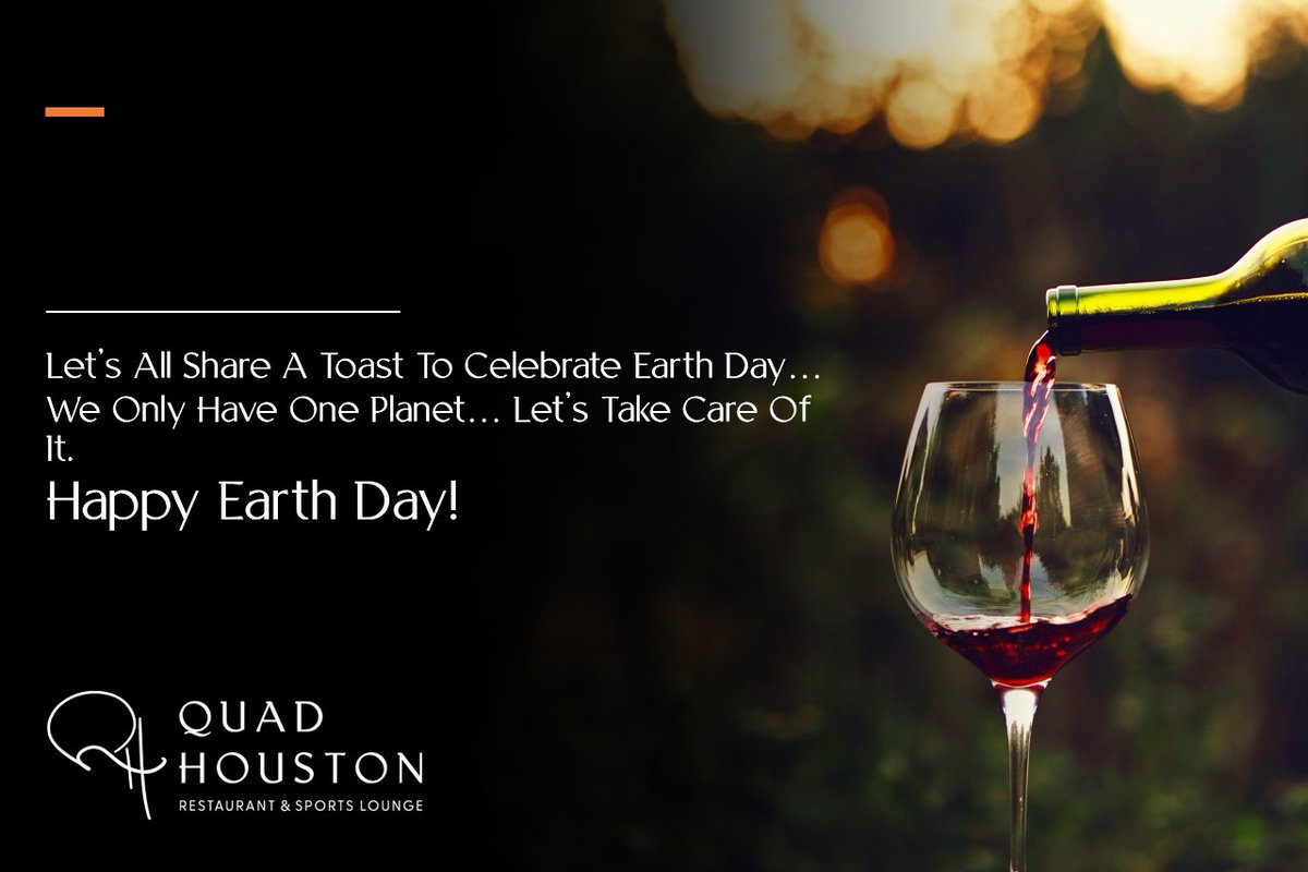 Let’s All Share A Toast To Celebrate Earth Day… We Only Have One Planet… Let’s Take Care Of It. Happy Earth Day!

#thirdwardtx #quadhtx #thedencigars #almeda #houstonbars #houstonlounge #houstonsportsbar #houstonnightlife #goodvibes #houstonfoodies #htx