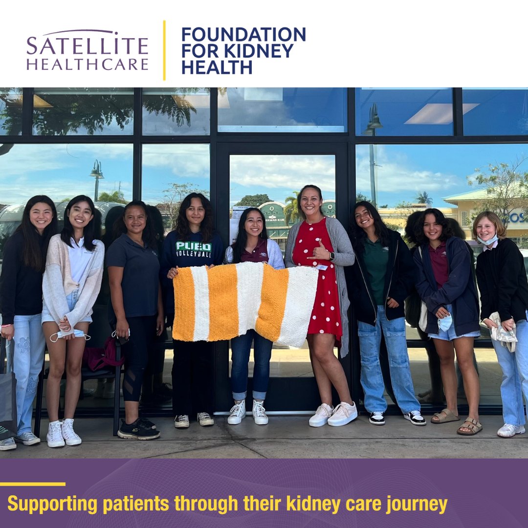 satellitehealth's tweet photo. We want to thank the student club from Maui Prep Academy in Lahaina, who came by our Rainbow Center and surprise our patients with knitted blankets. Thank You to these amazing young volunteers.

#satellitehealthcare #SHFoundation #volunteers #CKD #kidneyhealth https://t.co/5unWTzRE6u