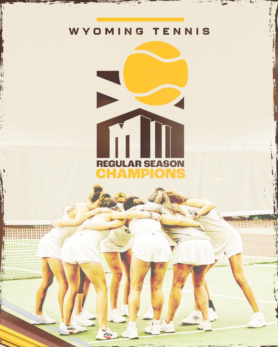 wyo_tennis's tweet photo. 💥 𝐇𝐈𝐒𝐓𝐎𝐑𝐘 𝐌𝐀𝐃𝐄 💥

The Cowgirls are Mountain West regular season 𝐂𝐇𝐀𝐌𝐏𝐈𝐎𝐍𝐒! 🏆 

#OneWyoming #GoWyo https://t.co/8nUYm1ErOU