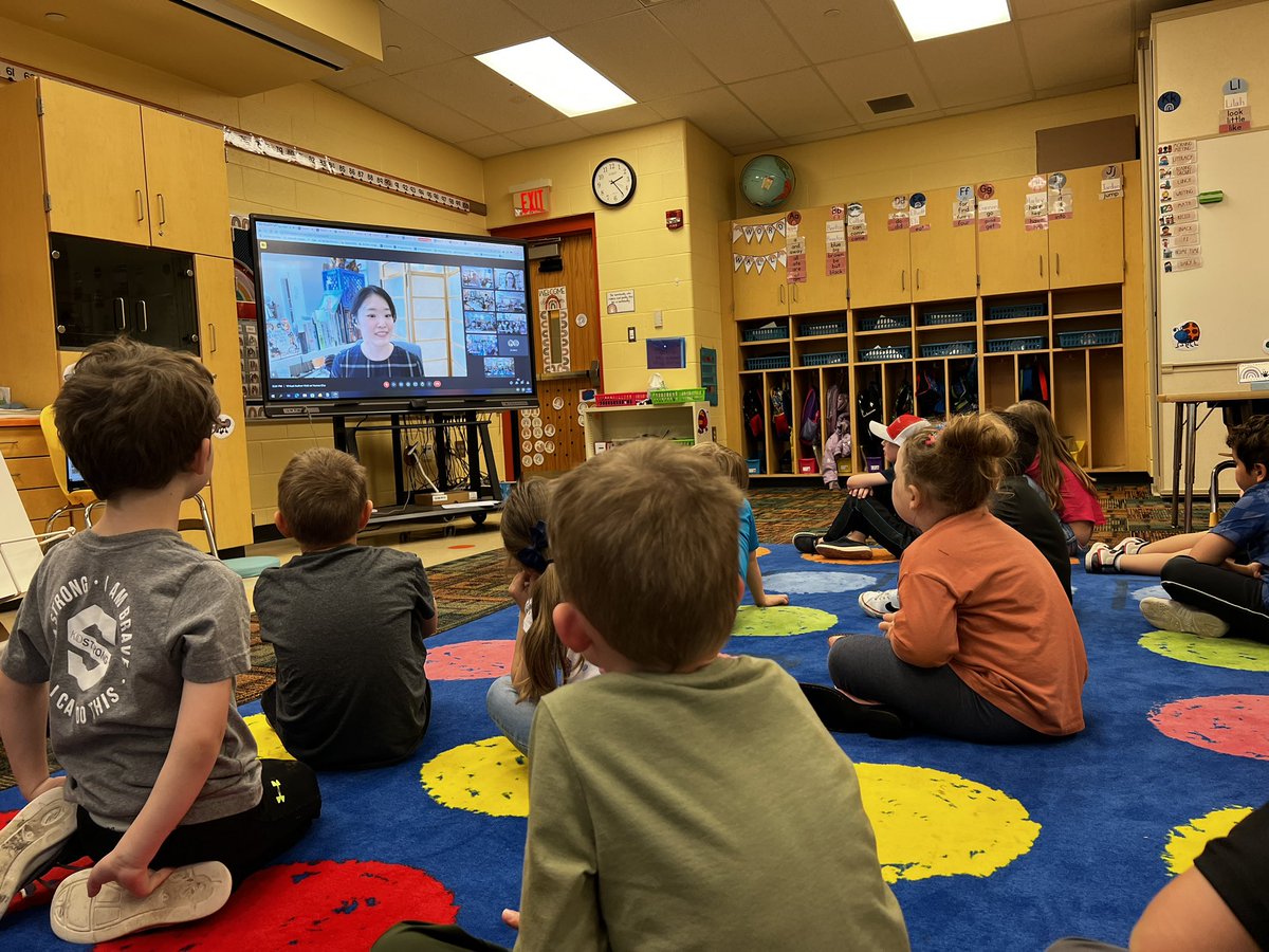 I love that technology allows for virtual author visits!! Thank you @hannayoonicha for explaining the thoughts behind your book and helping to inspire our students here at @Hamilton_LN ! #onelinden #authorvisit