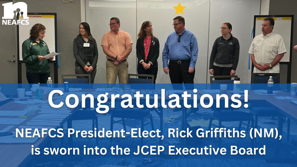 Congratulations to NEAFCS President-Elect Rick Griffiths (NM) <a href="/RickDGriffiths/">Rick Griffiths</a>  on his recent installation to the JCEP Executive Board! #neafcsmembernews #neafcspresidentelect