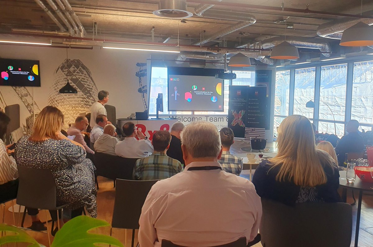 8x8's tweet photo. We've got that #FridayFeeling! This week, our offices around the globe welcomed our local #TEAM8s for #8x8GKO watch parties, which was live streamed from HQ. Exciting times as we take on #thenexthorizon. π€© FY24, bring it on! #Lifeat8x8 https://t.co/JNHeaUX6Xn