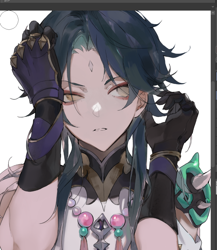 KuroshiroX's tweet photo. Xiao wip~
testing something new :) https://t.co/oSRULUjstz