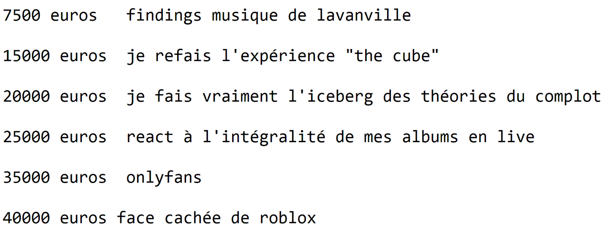 Feldup_official's tweet image. comme vous êtes allés beaucoup trop vite, voici les donations goals supplémentaires irréalisables (peut être ???) twitch.tv/feldupstreams