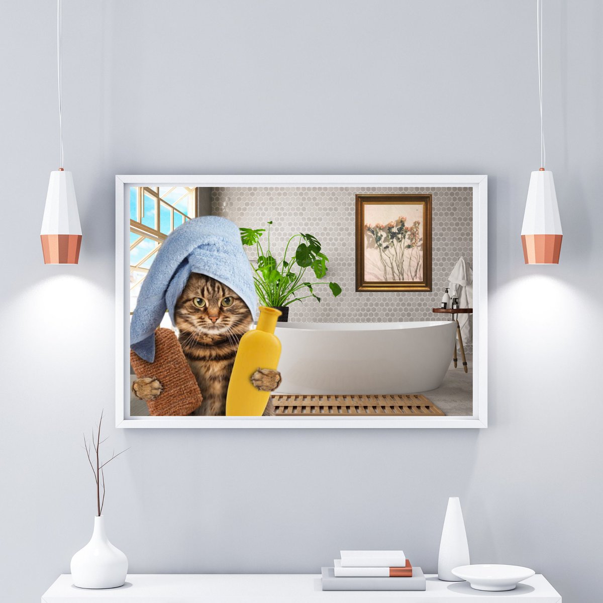 Excited to share the latest addition to my #etsy shop: cat bath | digital download | print | file | home decor | apartment | dorm art | wall art etsy.me/41vIKWQ #kids #cat #bath #bathroom #wallart #art #decor #digitalprint #digitalfile