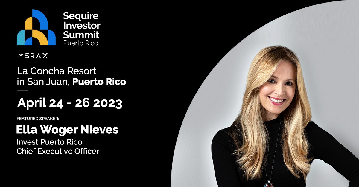 SRAXmedia's tweet photo. Attention all investors! Don't miss the chance to hear from the incredible Ella Woger Nieves and @InvestPR at the #SequireInvestorSummit in just 3 days!
Event schedule here: https://t.co/2dzKYsuZho
#SequireEvents #InvestorCommunity #PuertoRico https://t.co/Yb05Vp0SAf