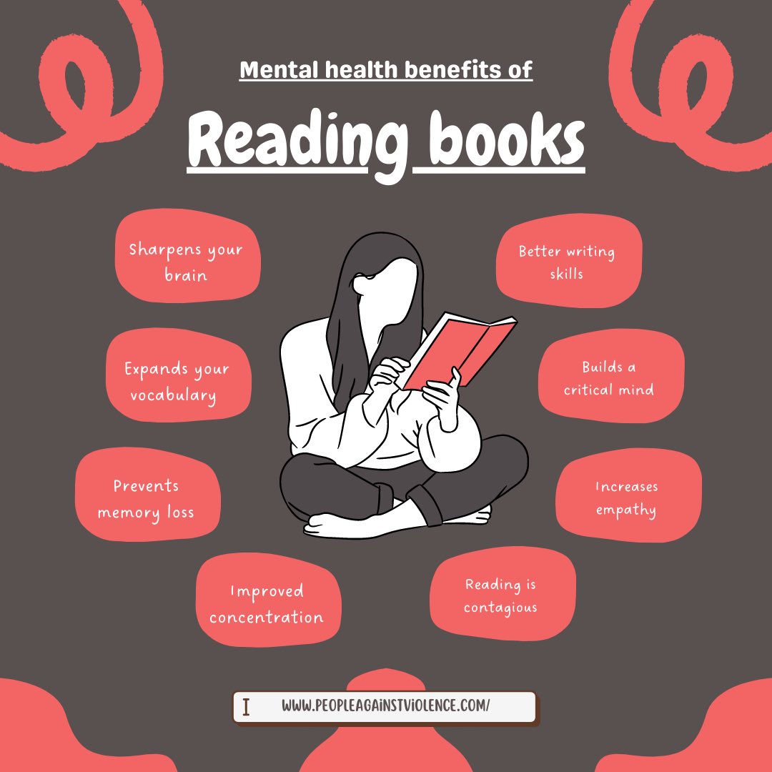 PeopleAgainstV's tweet photo. Take a break from the chaos of everyday life and let a good book improve your mental wellbeing 📚💭

#MentalWellbeing #SelfCare #BookLovers #ReadingIsMagic #Mindfulness #EscapeReality #MentalHealthAwareness #TakeABreak #BooksAndMood #Bookstagram #mentalhealthsupportgroup https://t.co/wXWj2fppyS